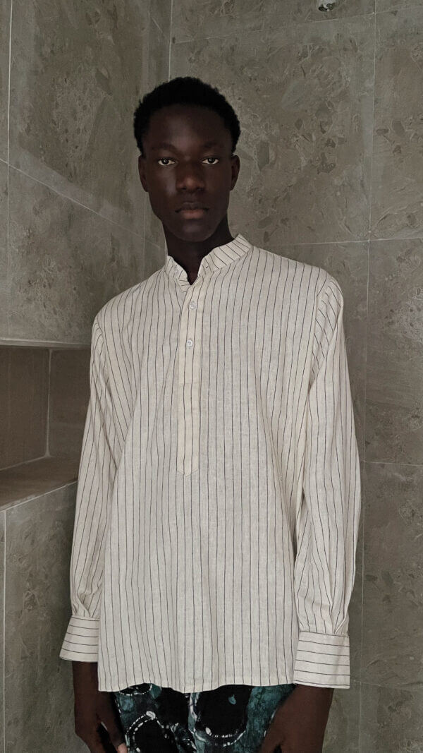 Zunna Lagos Quality Linen Shirt (stripe)