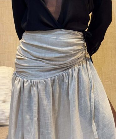Linen Midi Skirt