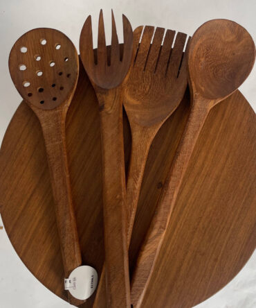 Uli' wood serving set (4pcs)