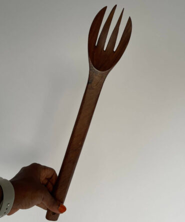 Uli' wood serving fork