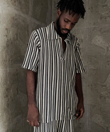 Zunna Lagos 2 piece breathable fabric (Striped)