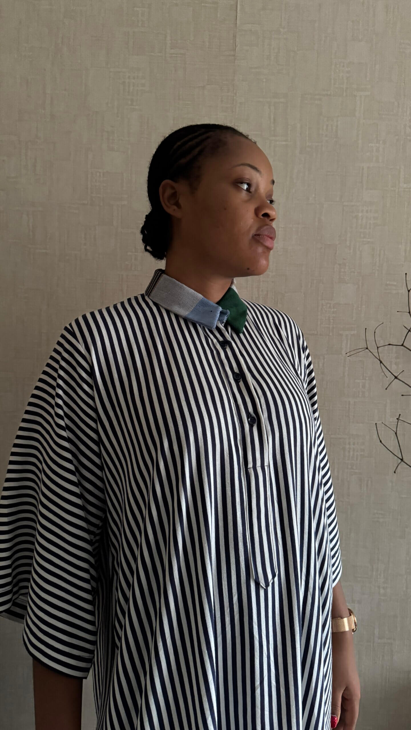 iló striped shirt dress